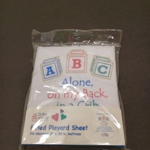 New play yard crib sheet. 27x39 new sealed